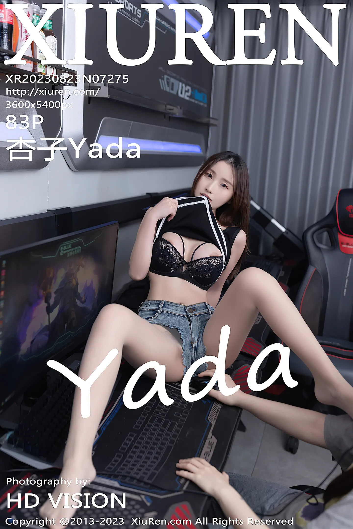 [XiuRen秀人网]No.7275_模特杏子Yada网吧场景黑色蕾丝内衣配原色丝袜迷人诱惑写真83P-秀人网 - XiuRen.Space